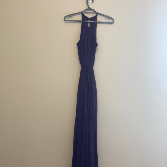 Long Purple Formal Dress with Extra Length - Picture 3 of 5
